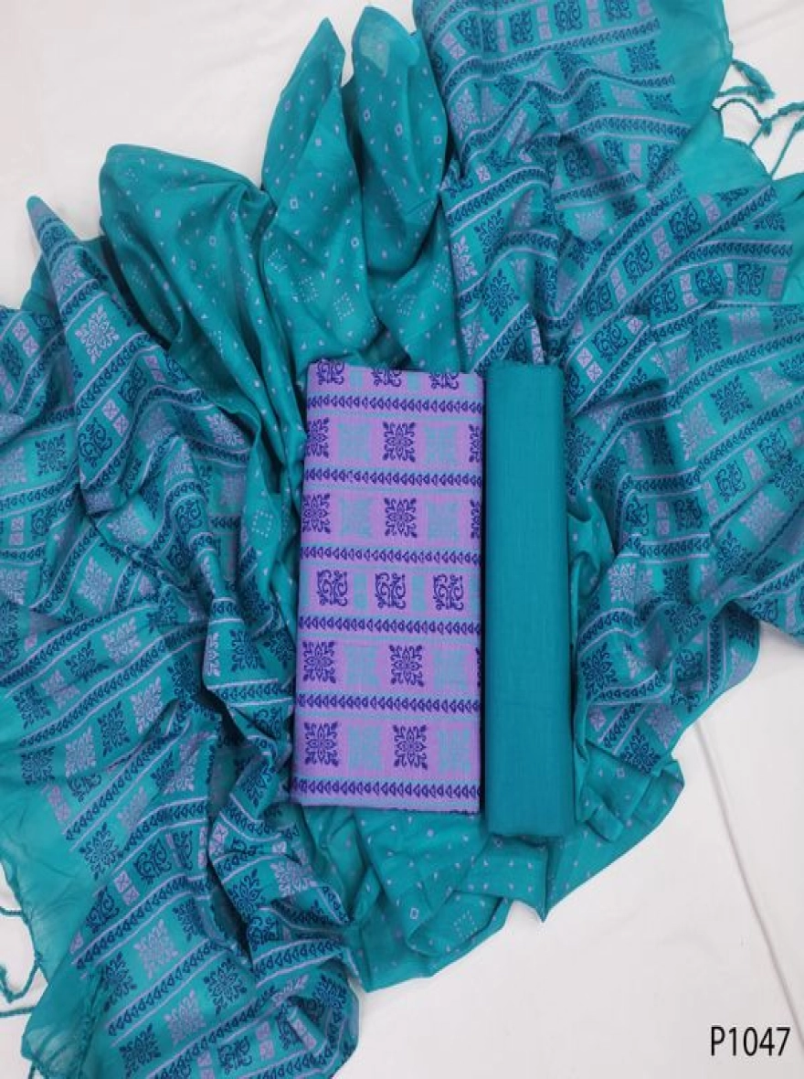 Royal Heritage Digital Print Premium Slab Cotton 3-Piece Set-P1047