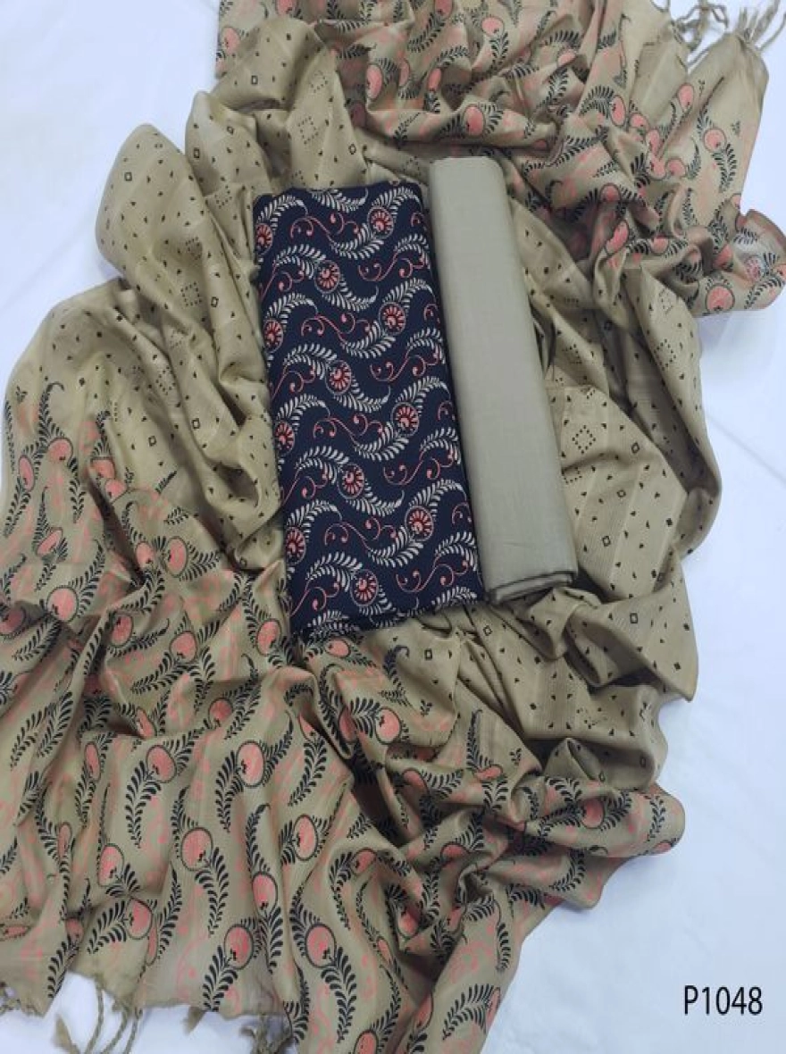 Royal Heritage Digital Print Premium Slab Cotton 3-Piece Set-P1048