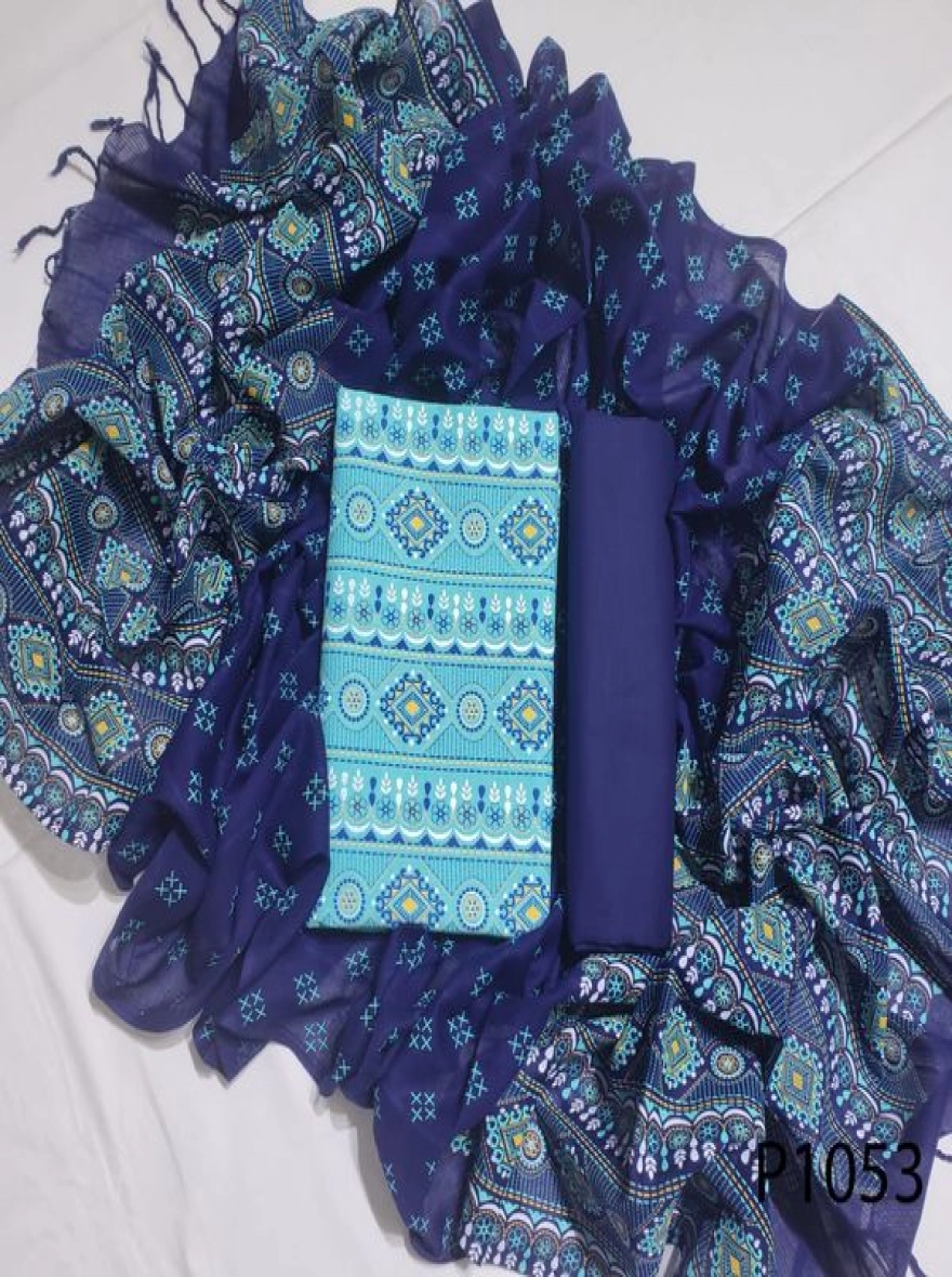 Royal Heritage Digital Print Premium Slab Cotton 3-Piece Set-P1053