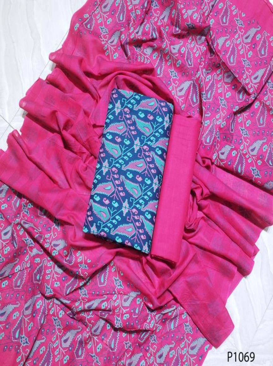 Royal Heritage Digital Print Premium Slab Cotton 3-Piece Set-P1069