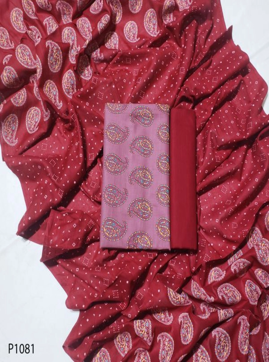 Royal Heritage Digital Print Premium Slab Cotton 3-Piece Set-P1081