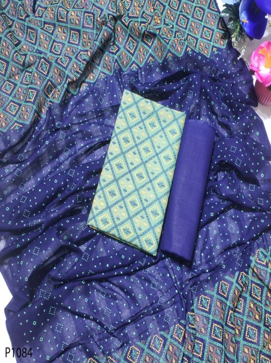 Royal Heritage Digital Print Premium Slab Cotton 3-Piece Set-P1084