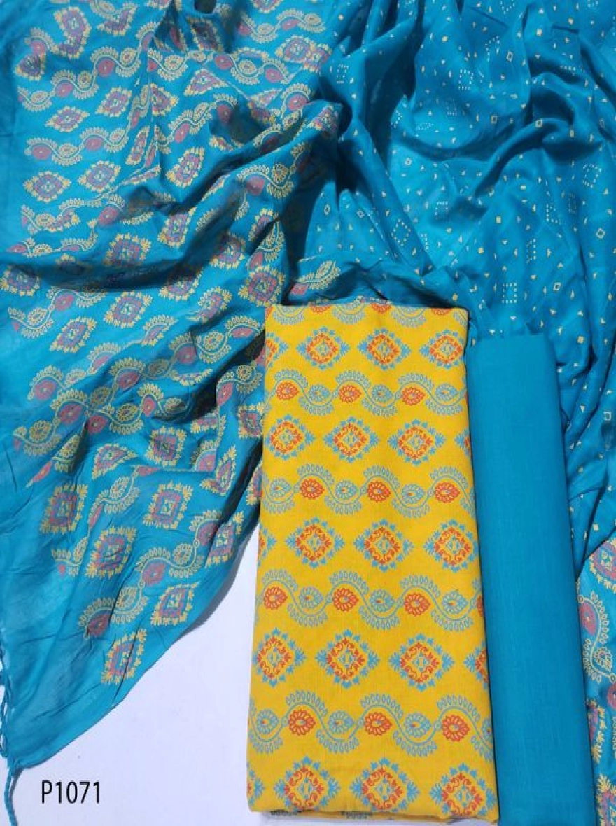 Royal Heritage Digital Print Premium Slab Cotton 3-Piece Set-P1071