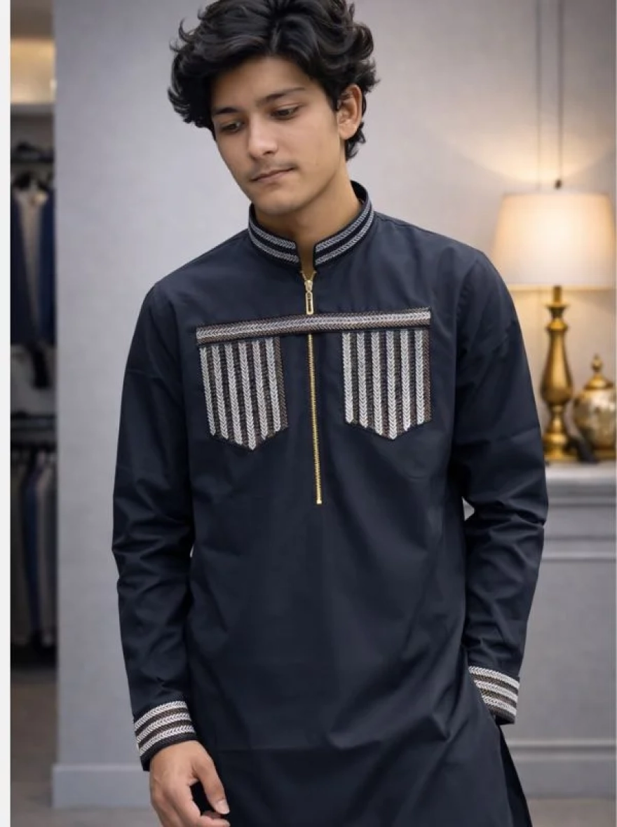 Royal Ivory Premium Cotton Embroidery Panjabi