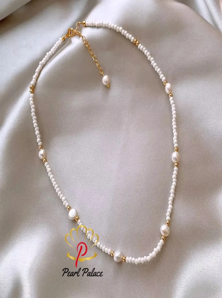 Natural Freshwater Pearl 14K Gold Filled Women's Chain Necklace – Perfect Gifts