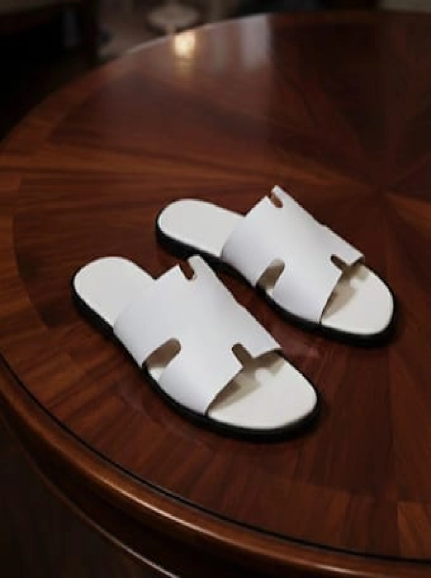 Lumiere Aristocratic Ivory White Cut-Out Sandals