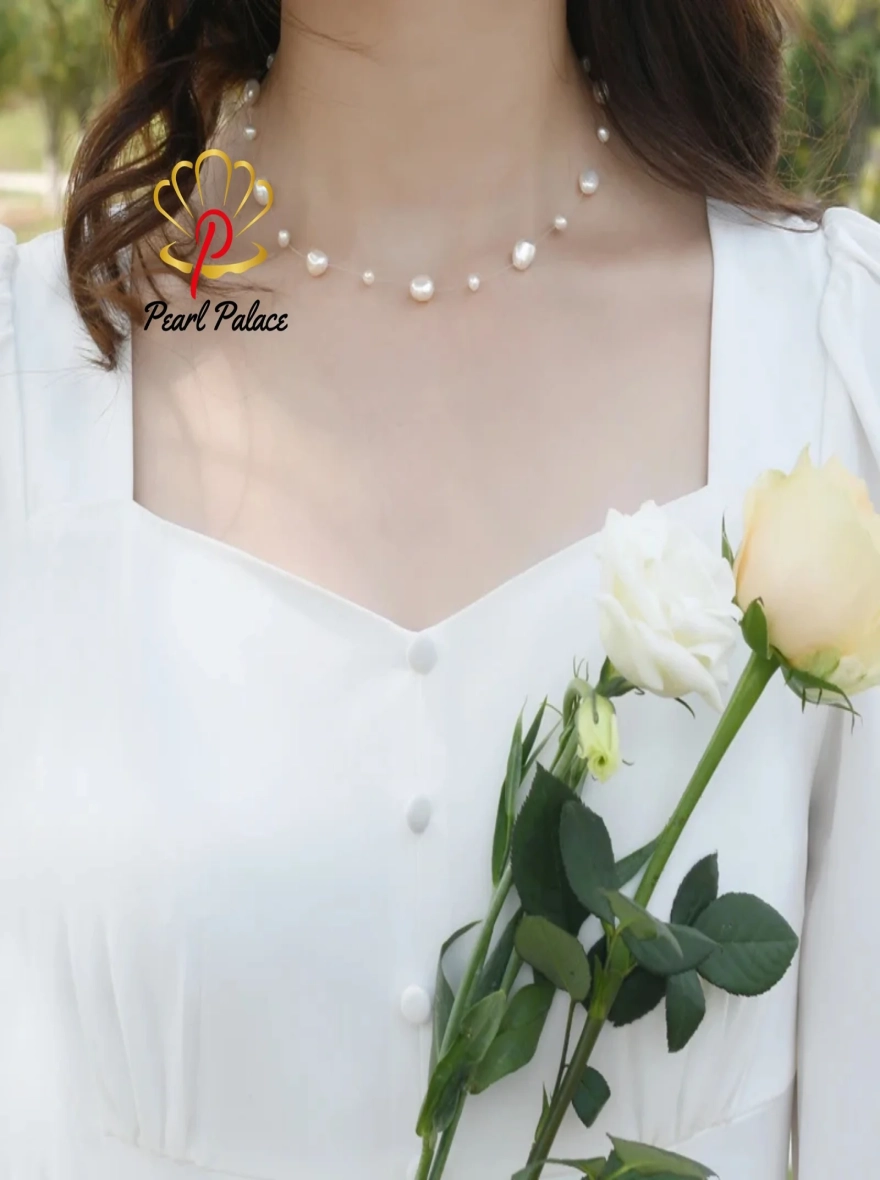 Natural Baroque Pearl Necklace 925 Sterling Silver Accessory Jewelry Gifts for Women