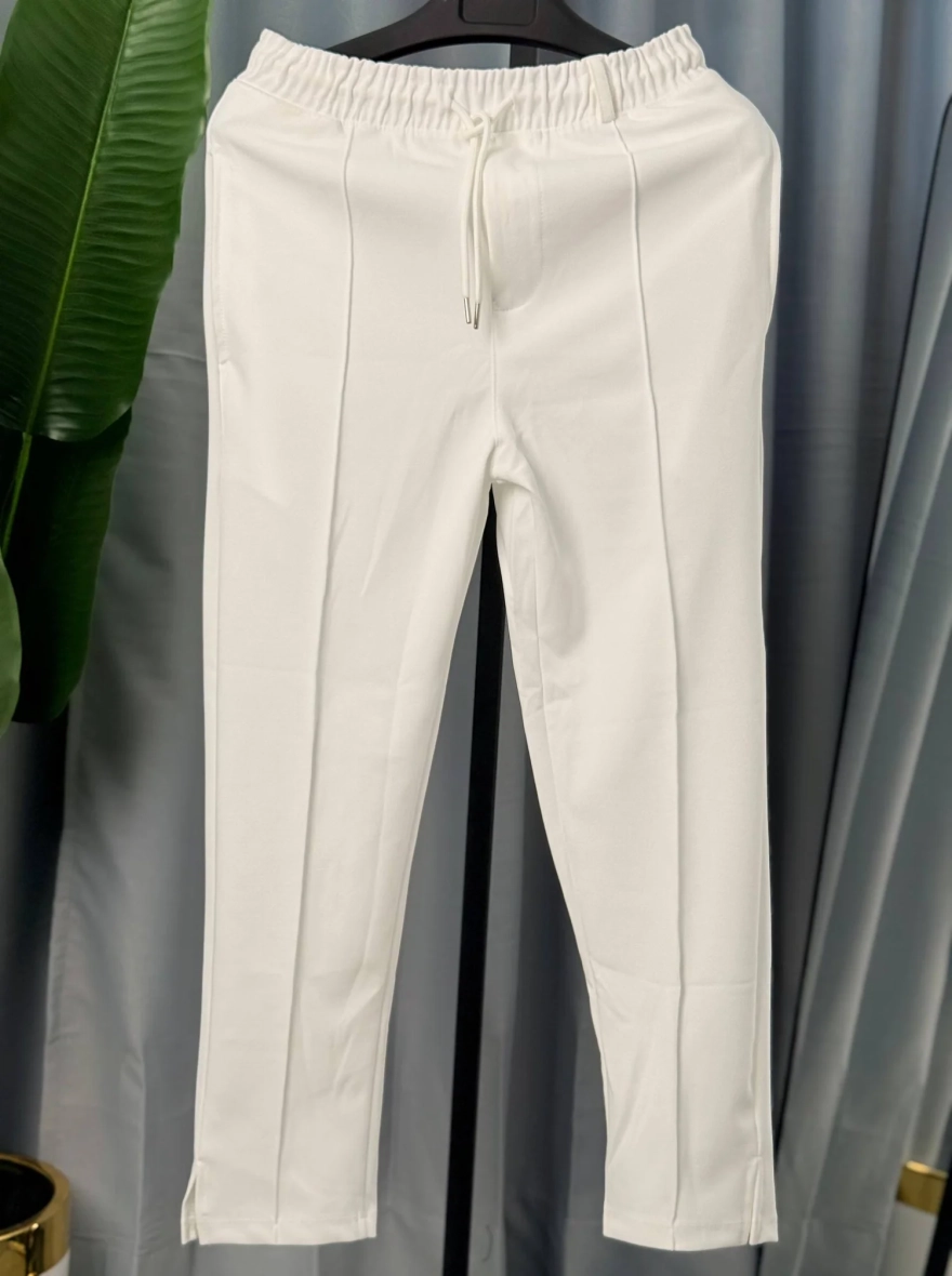 Zenith White Low-Cut Baggy Joggers