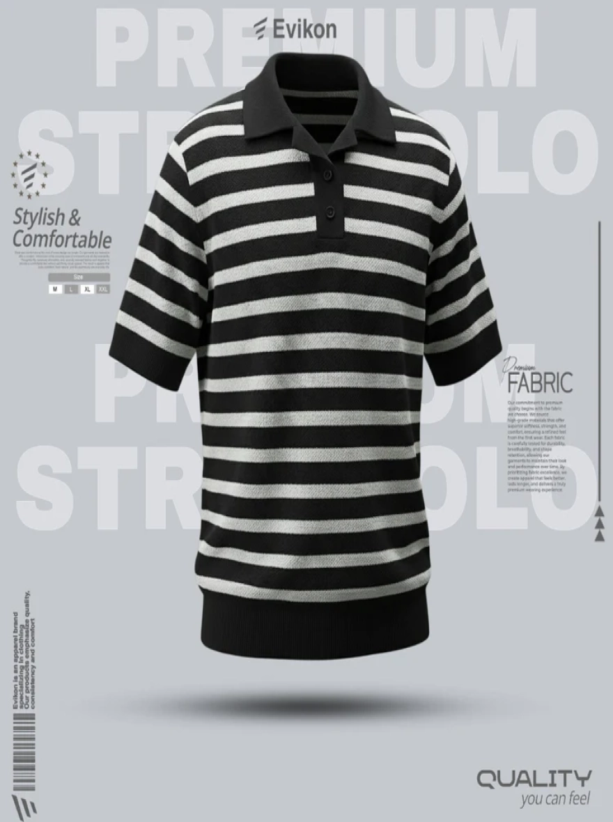 Premium Old Money Polo T-Shirt- Black