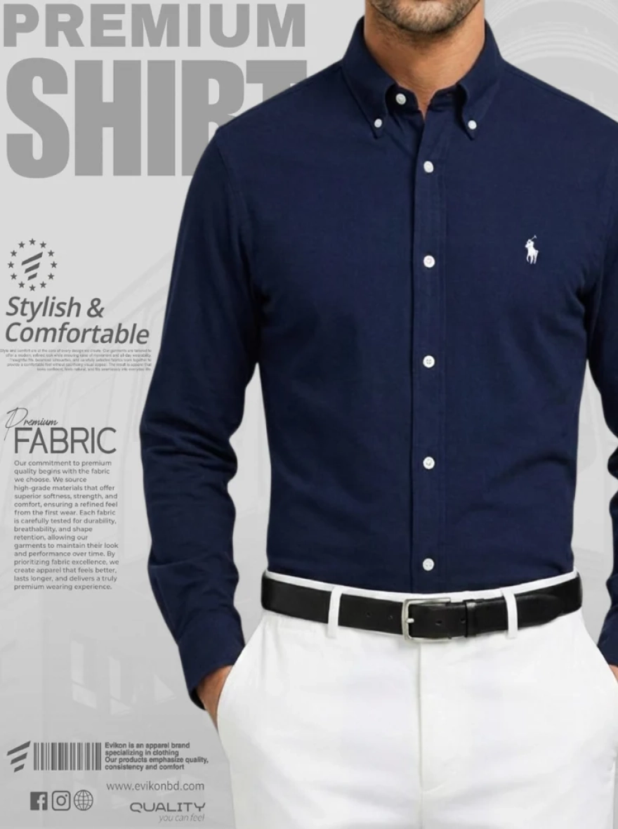 Premium Classic Navy Blue Oxford Shirt – Signature Edition (Copy)