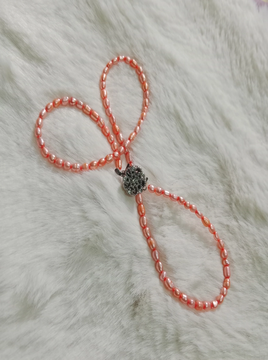 2/3 mm Rice Pearl one Layer Necklace 