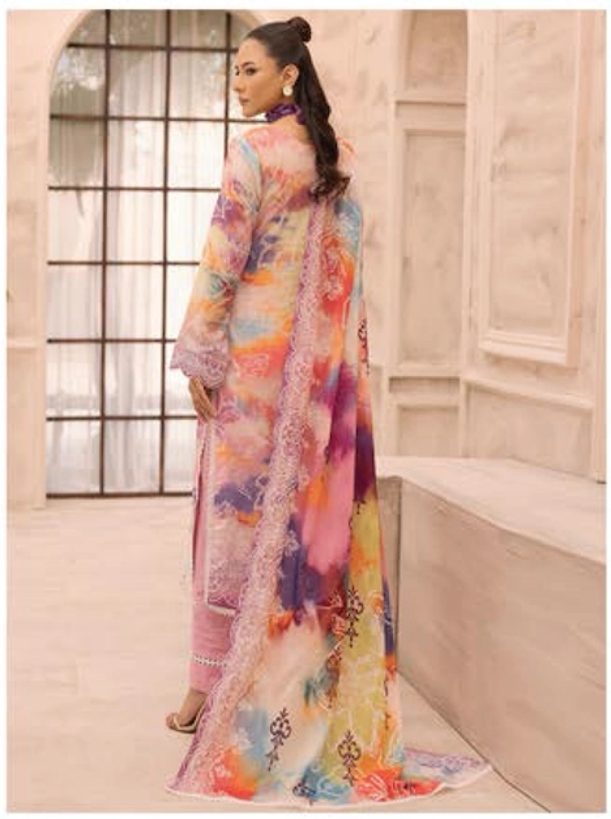 Floral Symphony Embroidered 3-Piece Lawn Suit