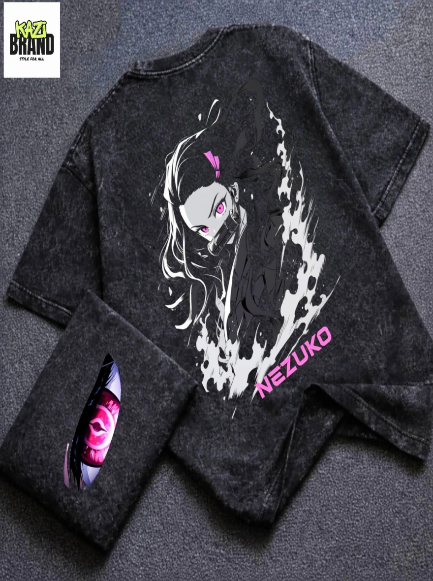 LUFFY GEAR ONE PIECE" Acid Wash Premium Drop Shoulder T-Shirt