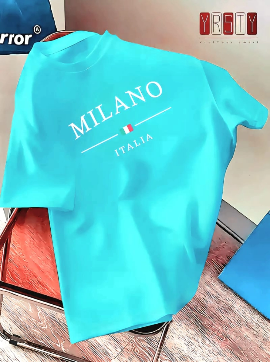 Milano Italia Signature Cyan Blue Tee