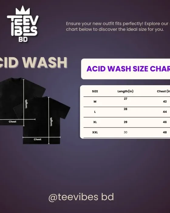 One Piece Printed Acid Wash T-Shirt