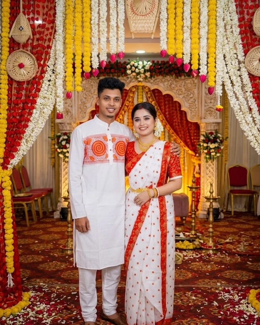 Boishakhi Tradition Premium Couple Combo (Saree & Panjabi)