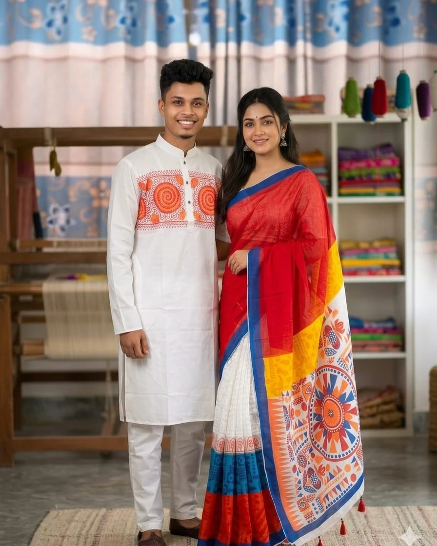 Shonali Shondha Premium Boishakhi Couple Combo