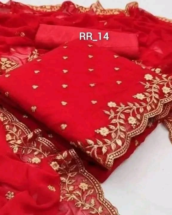 Midnight Premium Embroidered Georgette 4-Piece Set