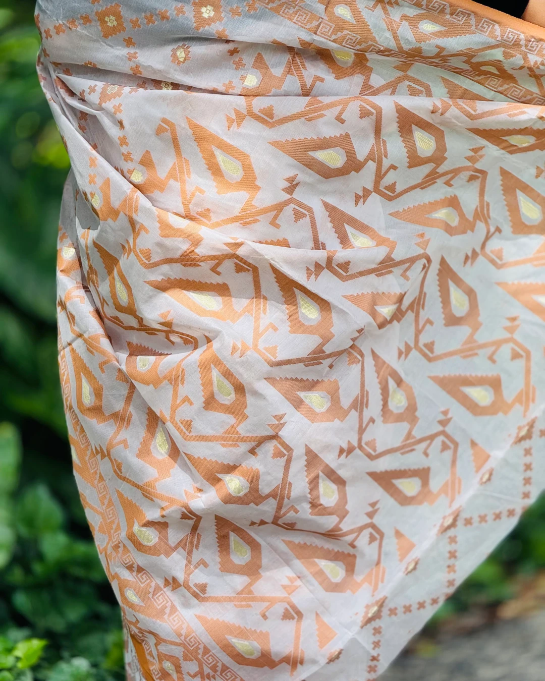 Sophisticated Tencel Silk Jamdani Saree – Modern Weave Edition