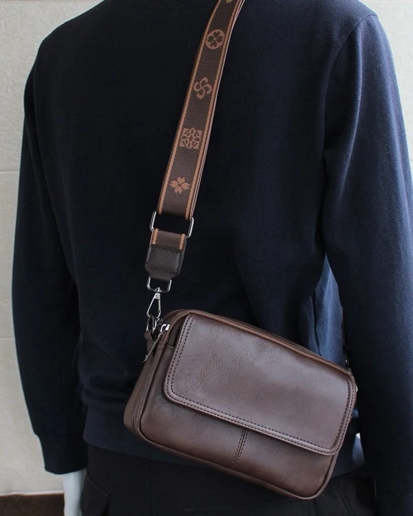 Garb “Tide” Series | Urban Ribbon Soft-Leather Small Crossbody Bag