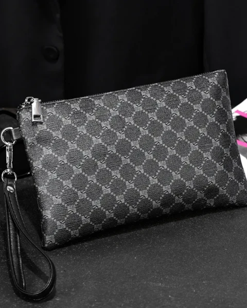 Garb Signature | Heritage Vintage Embroidered Horizontal Leather Clutch