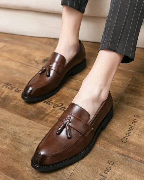 Men’s Premium Breathable Leather Loafers – Business Casual Edition