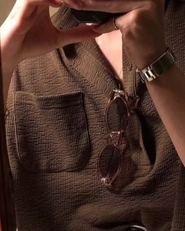 Premium Textured Waffle-Knit Polo Shirt – Garb Exclusive