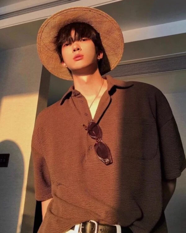 Premium Textured Waffle-Knit Polo Shirt – Garb Exclusive