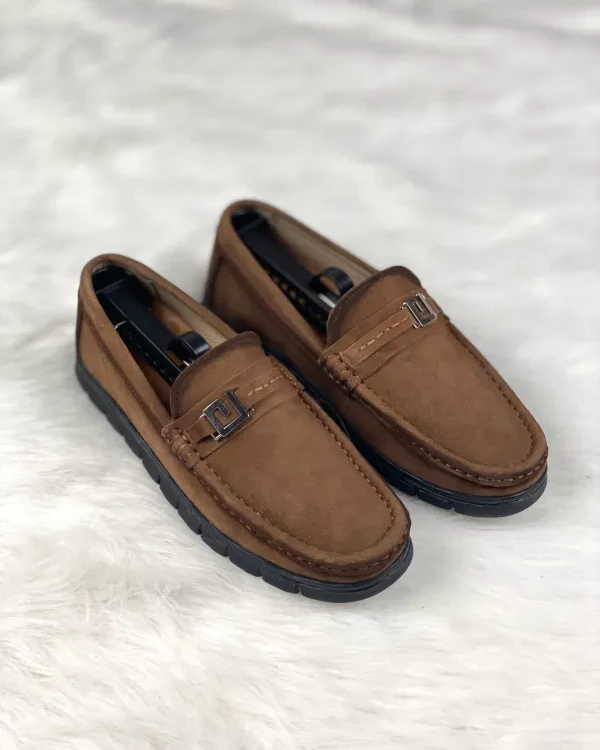 Royal Cobbler_Brown_Metal Emblem_Suede Leather_Men