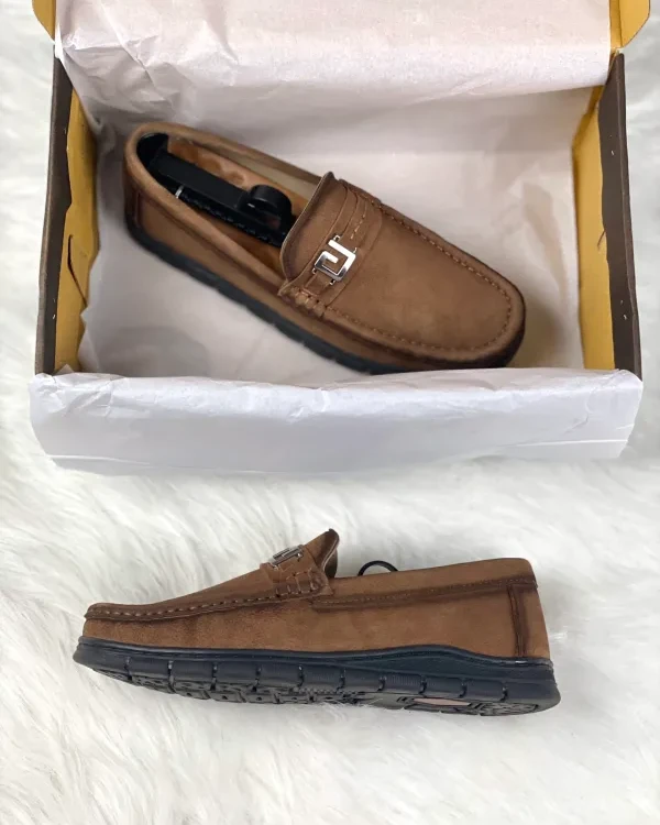 Royal Cobbler_Brown_Metal Emblem_Suede Leather_Men