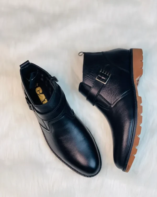 Cat_Boot_Original Leather_Black_Chain_Men