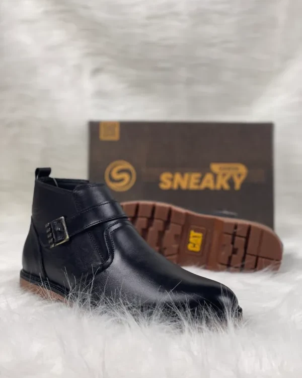 Cat_Boot_Original Leather_Black_Chain_Men