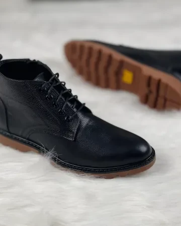 Cat_Boot_Original Leather_Black_Chain_Men