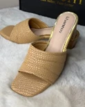 Sahara Sand Textured Block Mules