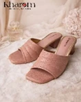 Blush Serpentine Block Mules