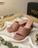 Blush Serpentine Block Mules