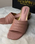Blush Serpentine Block Mules