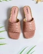 Blush Serpentine Block Mules
