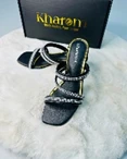 Kharom Midnight Stardust 3-Strap Heels