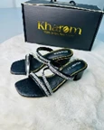 Kharom Midnight Stardust 3-Strap Heels