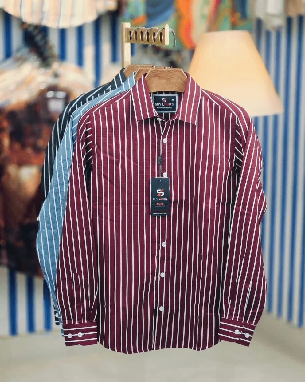 Crimson Classic Pinstripe Shirt