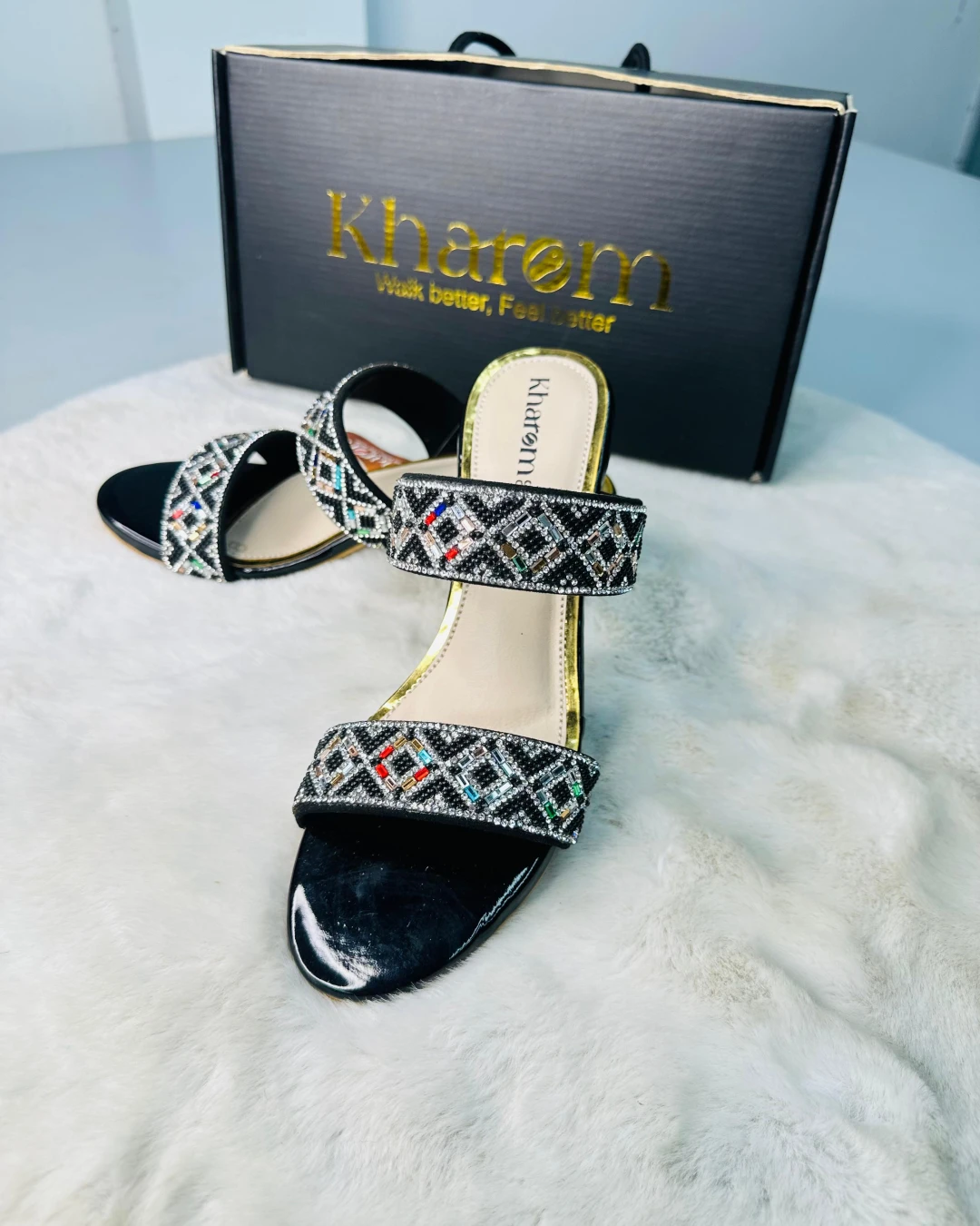 Kharom Mosaic Zigzag Artisanal Heels