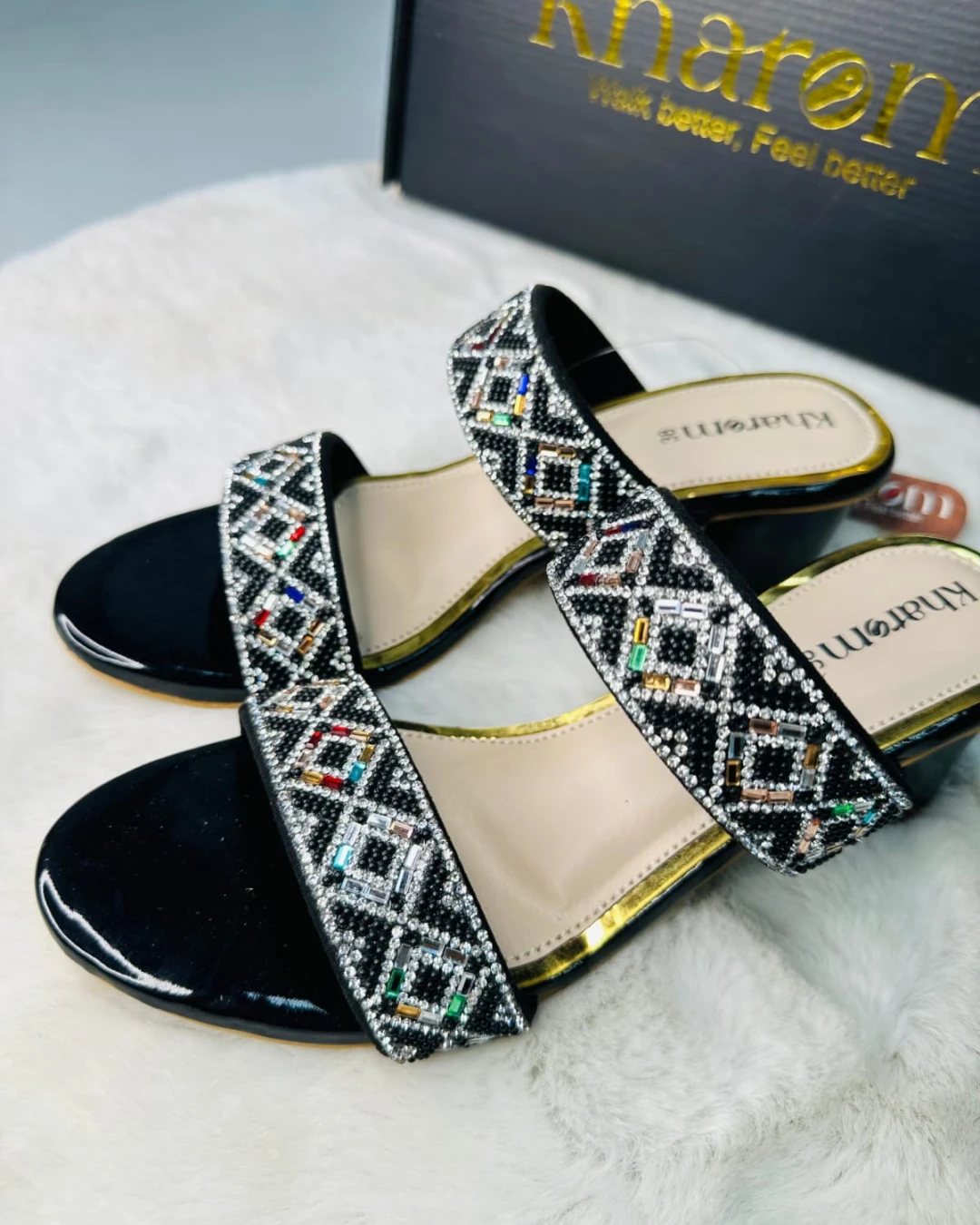 Kharom Mosaic Zigzag Artisanal Heels