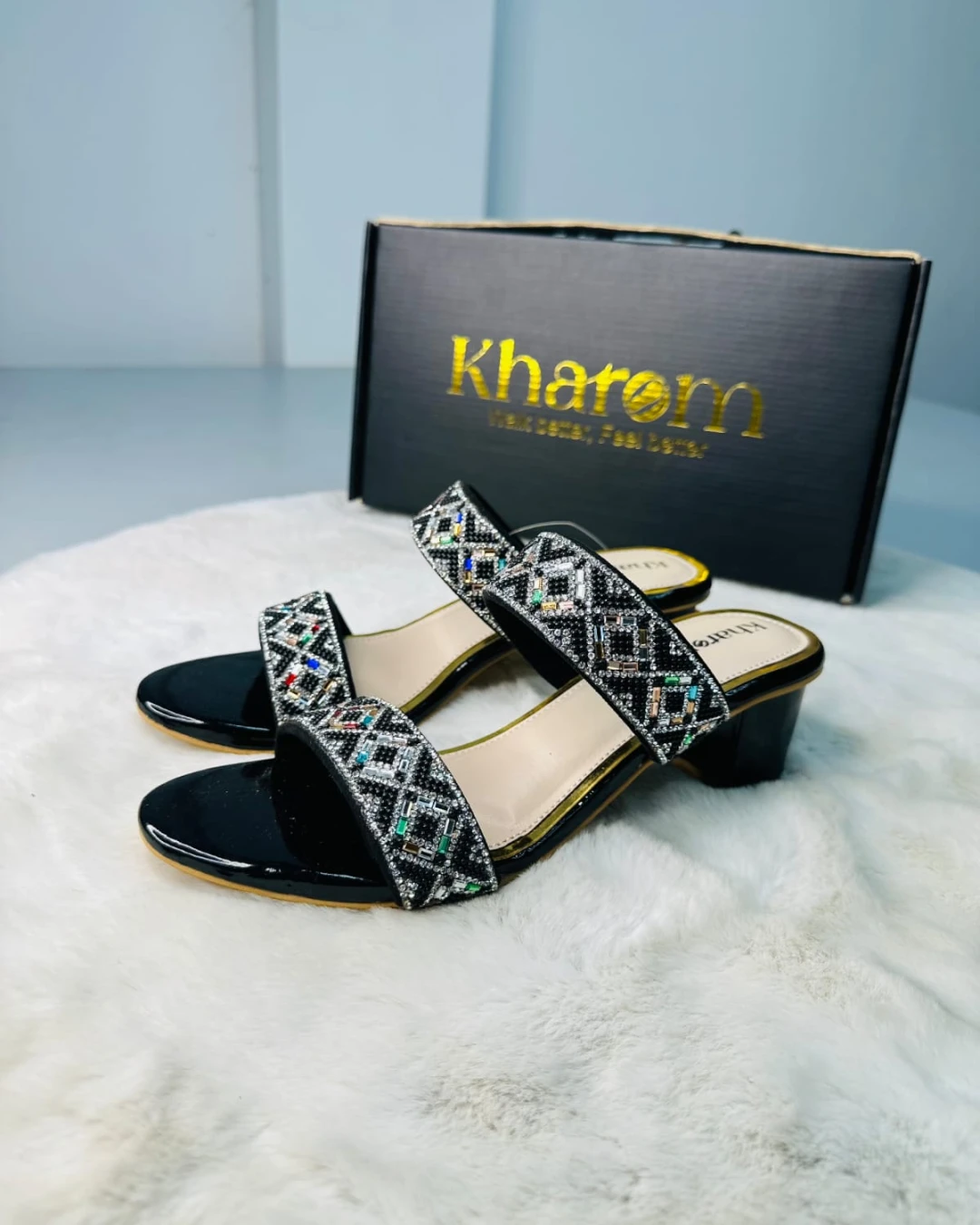 Kharom Mosaic Zigzag Artisanal Heels