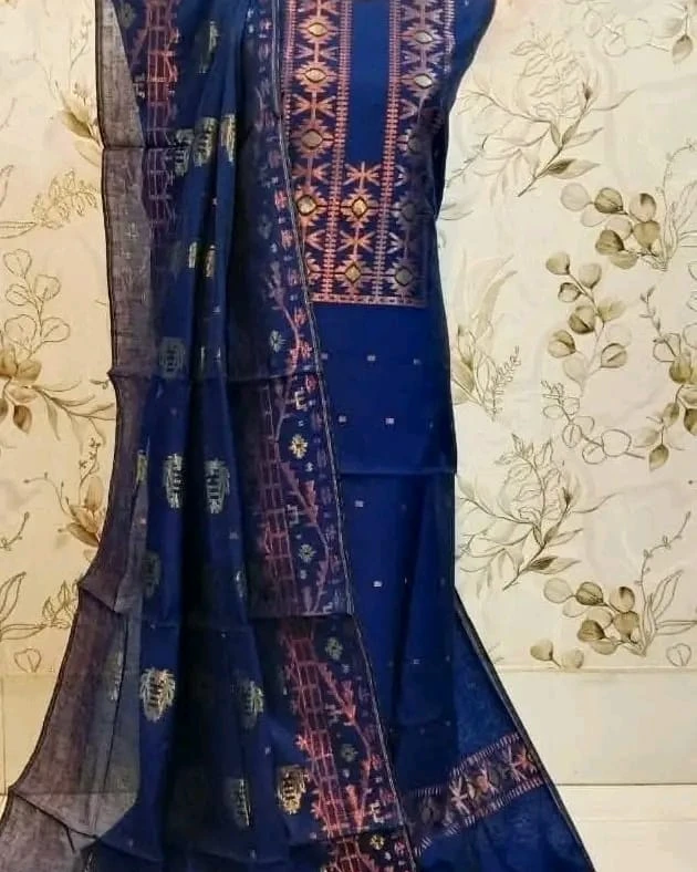 Sapphire Gilt Tangail Tencel Jamdani
