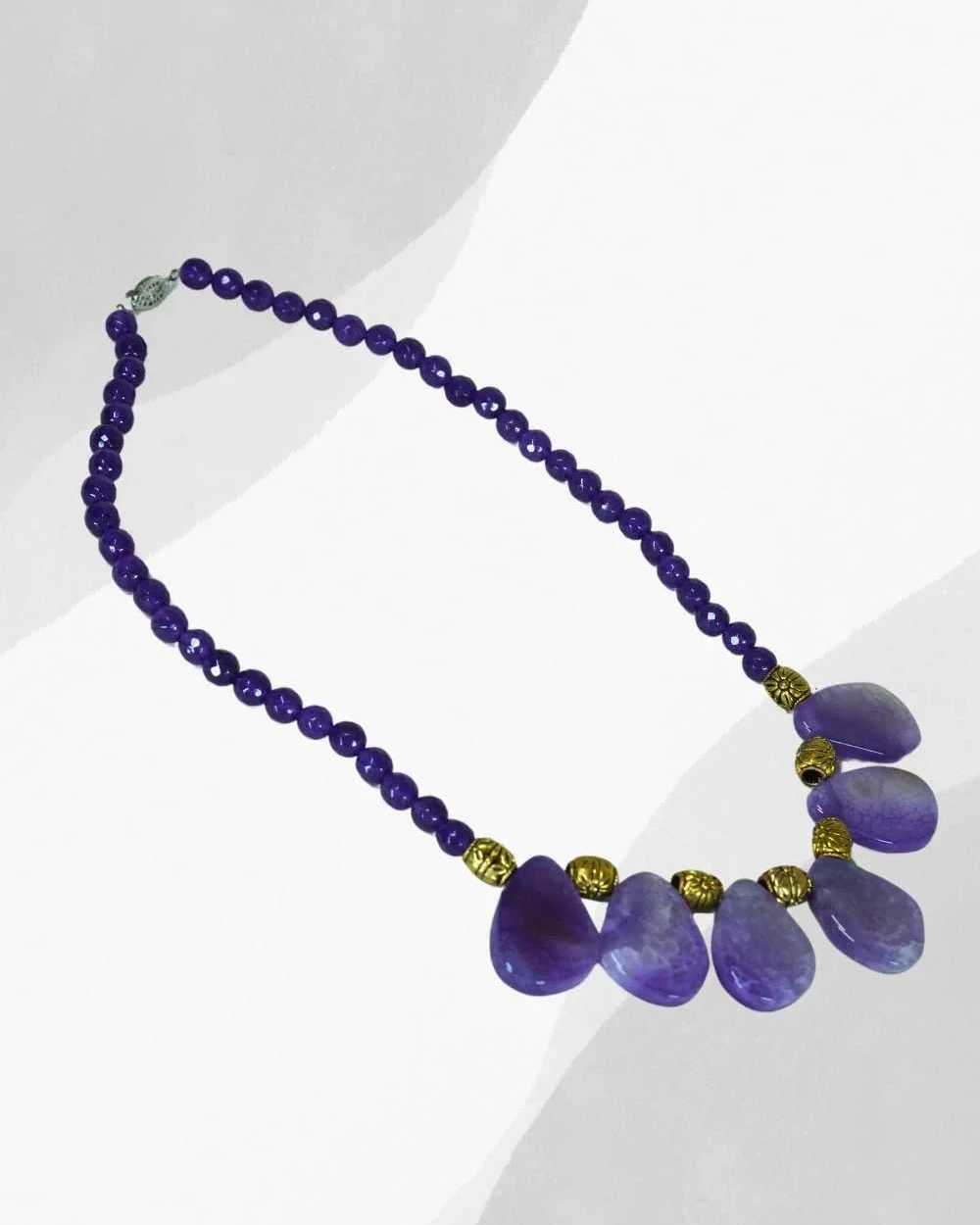 Purple Semi-Precious Stone Necklace