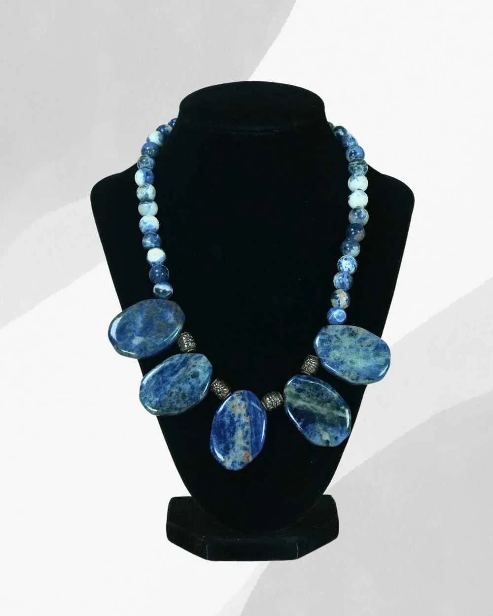 Blue Precious Stone Necklace