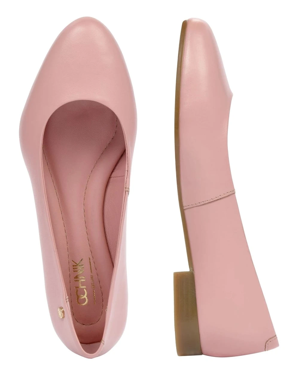 Rose Aura Leather Ballet Pumps