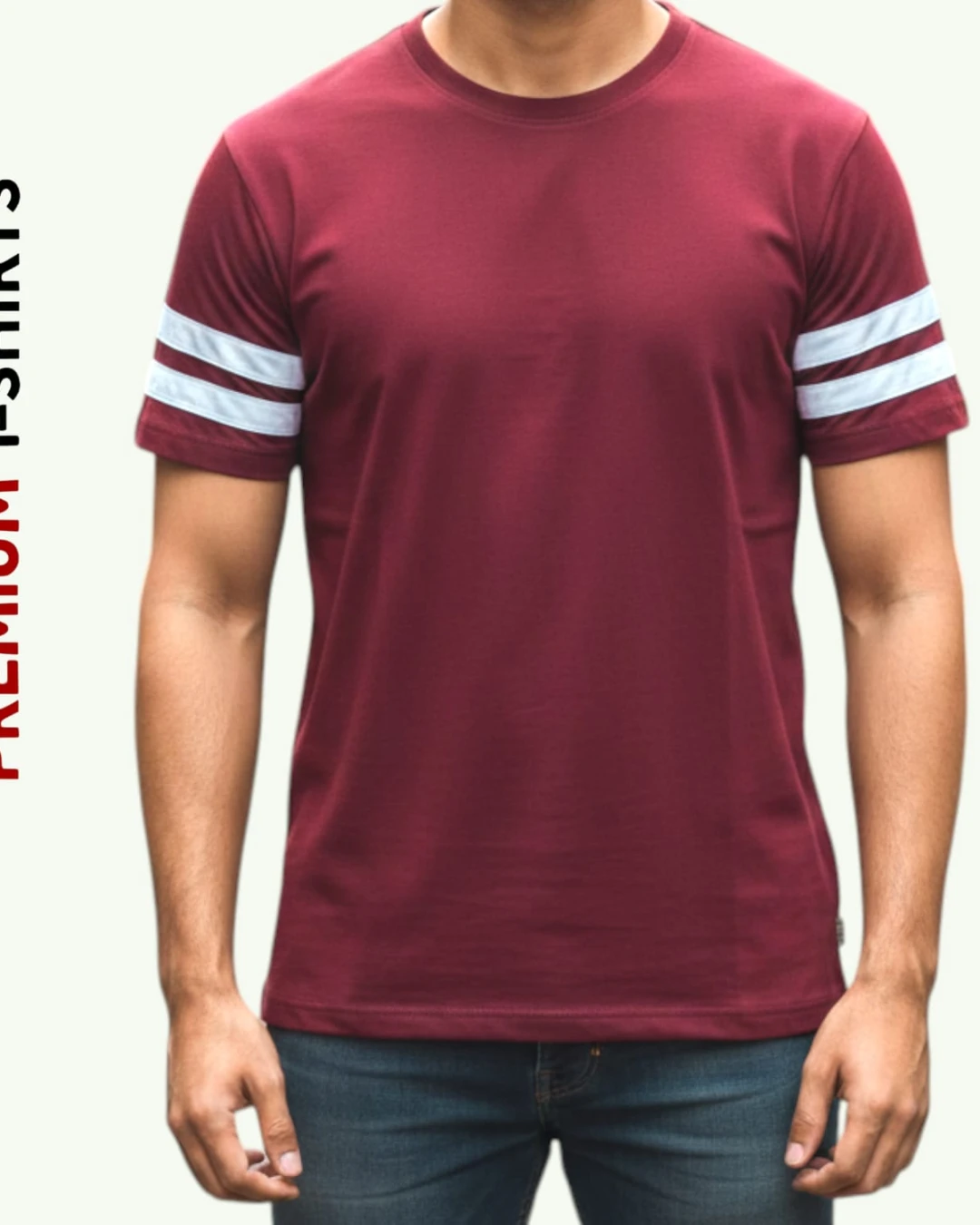 Crimson Varsity Stripe Essential Tee