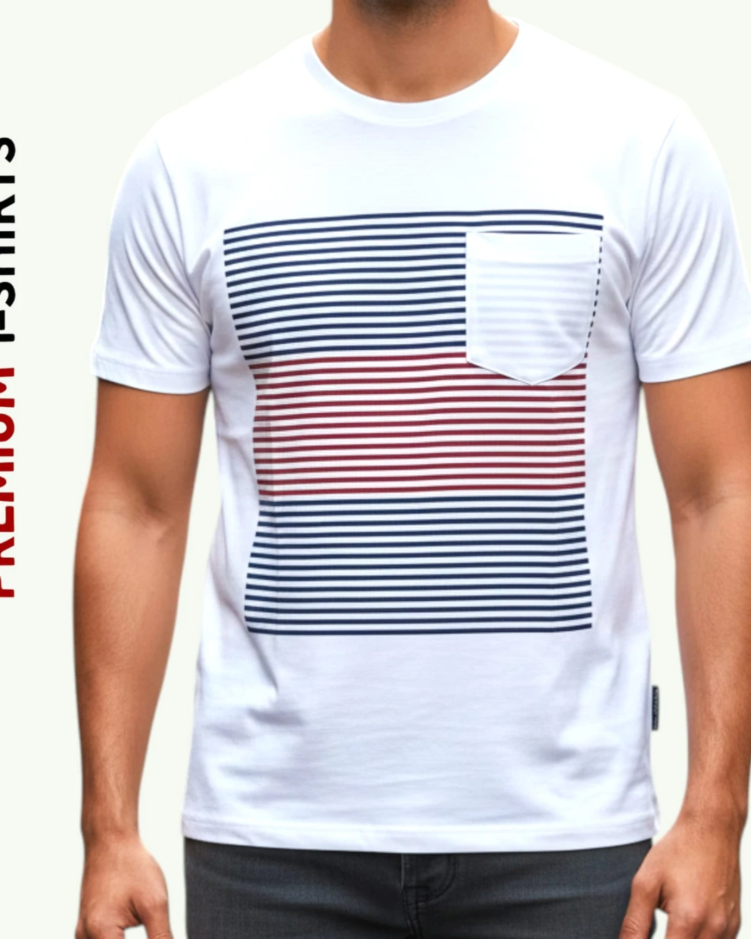 Nautical Stripe Block Pocket Tee